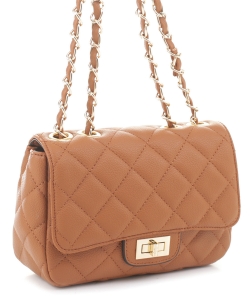 Quilted Classic Mini Shoulder Bag HL19462 BROWN